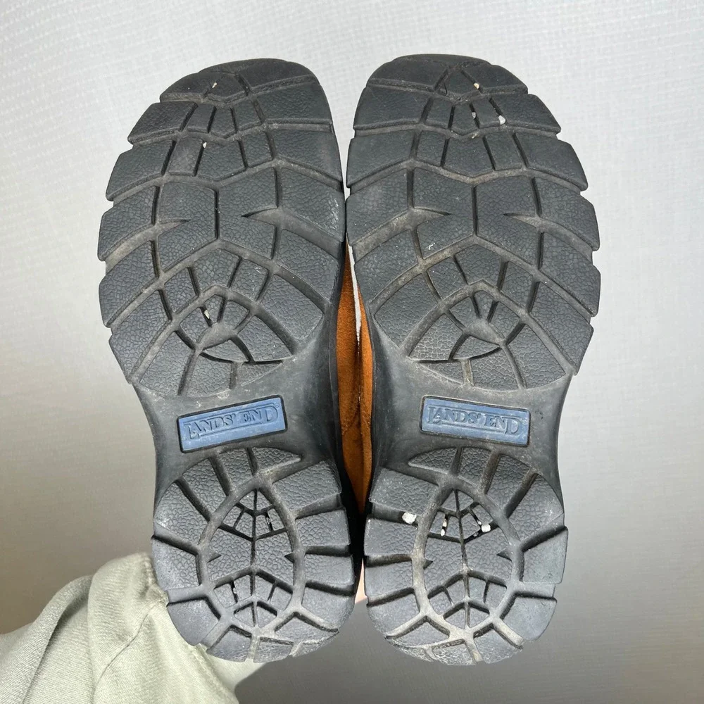 Lands End Jungle‎ women's Brown Suede Slip On Shoes Size 7.5M